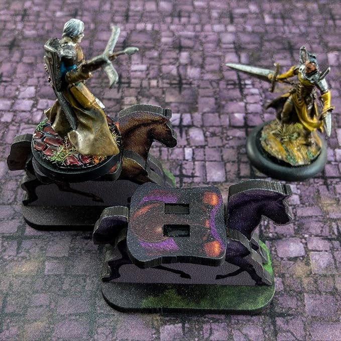 C4Labs Horse Character Mount | x4 Mounts | 1x2in Base | Role Playing Games | DND D&D Pathfinder