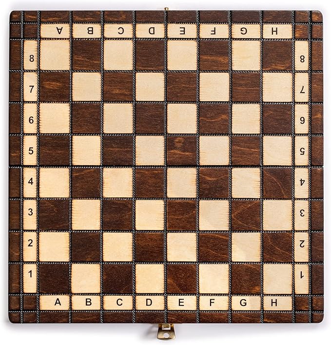 Husaria European International Chess Wooden Game Set, King's Classic - 11.3-Inch Small Size Chess Set with Folding Board and Felt Bottom Chessmen