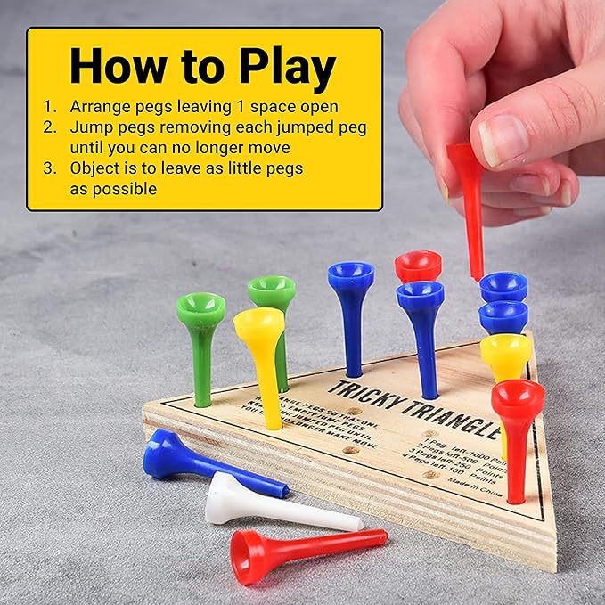 U.S. Toy Tricky Triangle Game - Travel Games, Assorted, MU845