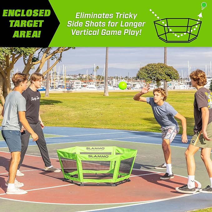 GoSports Slammo Rally - Vertical Net for Longer Rallies - Choose Original or Hardcourt Roundnet Game Set