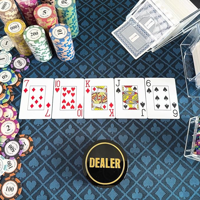 Speed Cloth Poker Table Fabric - 108X60 Inch Section of Suited Casino Card Game Table Felt Top Cover－Blue