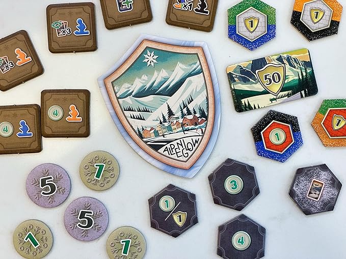 Alpenglow: The Ski Resort Board Game | Fun Strategy Game for Adults and Teens | 2-5 Players | Includes Apres Ski Expansion