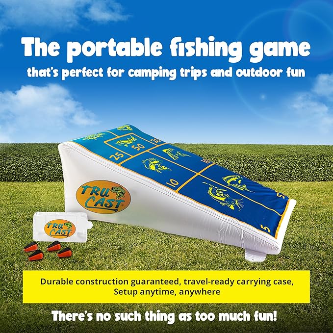 | TruCast Inflatable Outdoor Fishing Game | Practice or Learn to cast in Your Backyard (Game ONLY)