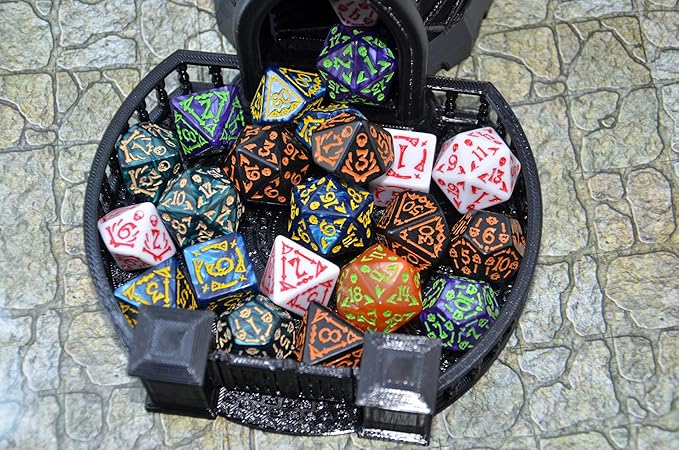 SmartDealsPro Double-Colors Polyhedral Dice Sets with Pouches for D&D DND RPG MTG Dungeon and Dragons Table Board Roll Playing Games D4 D6 D8 D10 D% D12 D20 (6-Color Retro Sets)