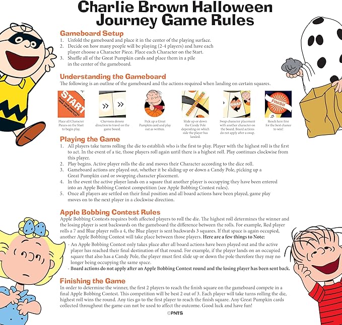 AQUARIUS Peanuts Great Pumpkin Board Game - Peanuts Themed Board Game - Fun Family Holiday Gift for Kids & Adults - Officially Licensed Peanuts Comics & Show Merchandise & Collectibles