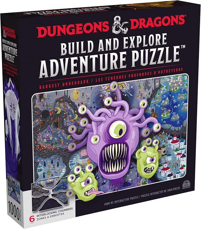 Dungeons & Dragons, Build and Explore Adventure Puzzle, DND Adult Puzzles, Dungeons and Dragons 1000 Piece Puzzles for Adults and Kids Ages 12+