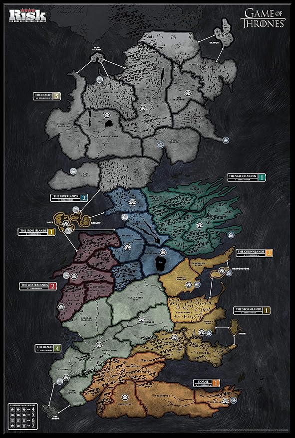 USAOPOLY Risk Game of Thrones Strategy Board Game | The for Game of Thrones Fans | Official Game of Thrones Merchandise | Based on The TV Show on HBO Game of Thrones | Themed Risk Game