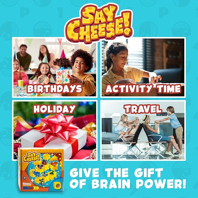 SAY Cheese! Logic Puzzle Game – 50 Single-Player Challenges for Kids & Adults, Difficulty Easy to Expert, Travel-Friendly, Brain-Building Fun Ages 8+