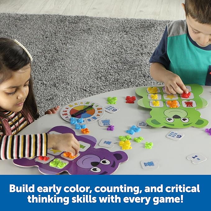 Learning Resources Bingo Bears, Educational Indoor Games, Toddler Brain Toys, Toddler Preschool Learning, 73 Pieces, Age 3+