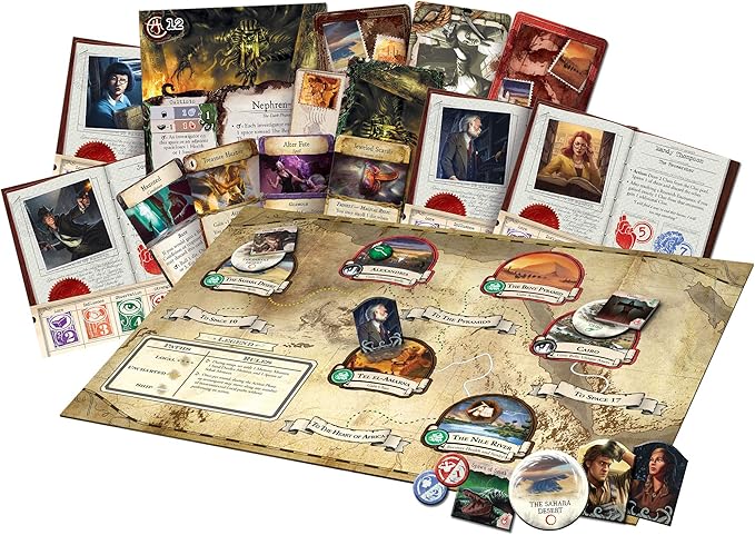 Eldritch Horror Under the Pyramids Board Game EXPANSION | Mystery Game | Cooperative Board Game for Adults and Family | Ages 14+ | 1-8 Players | Avg. Playtime 2-4 Hours | Made by Fantasy Flight Games