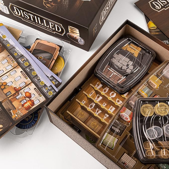 Distilled: A Spirited Strategy Game, Highly-Thematic Euro Game, Strive for The Title of Master Distiller, 1 to 5 Players, Ages 14 and up