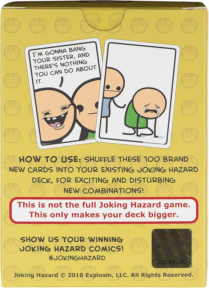 Joking Hazard Deck Enhancement #2 - Expansion Pack for Fun Party Games by Cyanide & Happiness, 100 New Hilarious Comic Cards | Perfect for Game Night