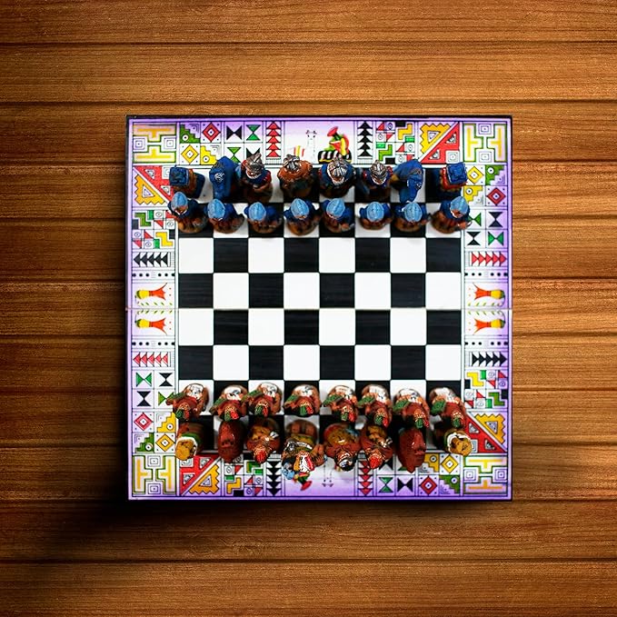 Handcrafted Wood Chess Set - Travel-Friendly Luxury Edition with Artisan Design - Classic Strategy Board Game