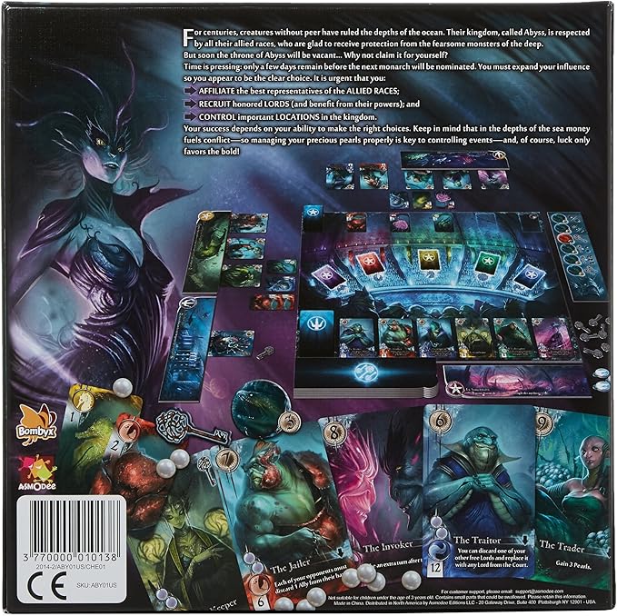 Abyss, Game of Development, Combination and Collection in Which Players try to Take Control of Strategic Locations, Exciting and Tense Gameplay, For Ages 14 and up