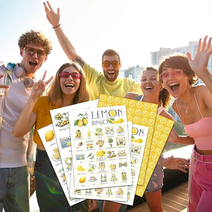 Lemon Bingo - 24 Player Bridal & Baby Shower Game