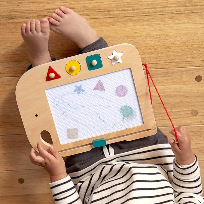 Petit Collage Elephant Magic Sketch Board Doodle + Draw – Reusable Sketching Toy for Kids – Creative Toys for Ages 3+ – Ideal Travel Activity for Toddlers and Children