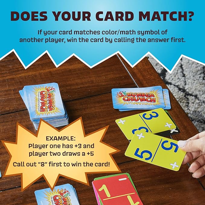 Continuum Games Learning Number Crunch Lightning Fast Math Games for Kids, Practice and Learn Addition, Subtraction, Multiplication & Division with Educational and Fun Math Learning Games for Kids