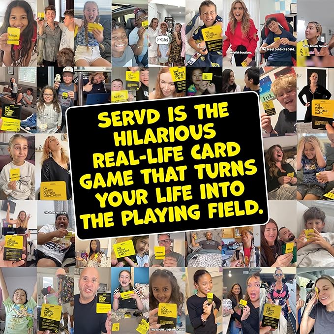 SERVD - Kids Vs Parents - The Hilarious Real-Life Family Card Game | The Ultimate Gift for Christmas, Birthday & Family Fun | Unique Strategy Game for Kids, Teens, Parents & Whole Family
