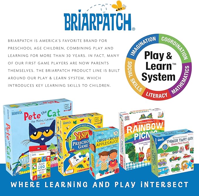 Briarpatch Pete the Cat The Missing Cupcakes Game, Fans of Pete the Cat Books, Ages 3+