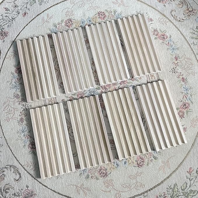 Mexican Train Domino Trays Set of 8,Natural Wood Domino Racks, Domino Tiles Holders,Double 12 Tiles Holder,Chickenfoot and Other Dominoes Games,Dominoes NOT Included