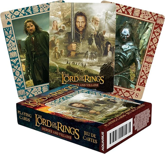 Lord of The Rings Playing Cards - LOTR Heroes & Villains Themed Deck of Cards for Your Favorite Card Games - Officially Licensed LOTR Merchandise & Collectibles
