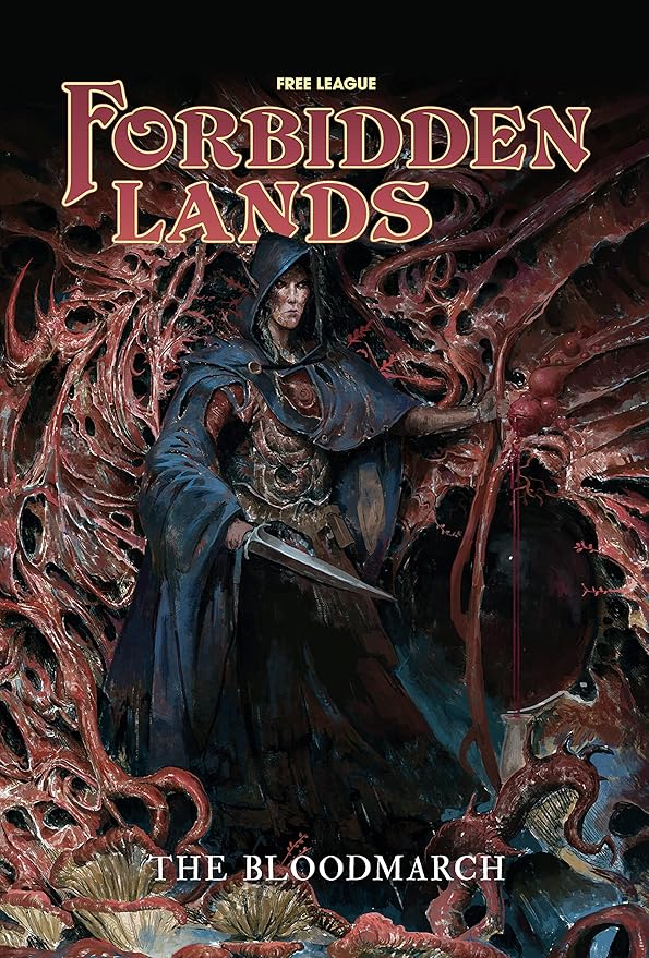 Free League Forbidden Lands: The Bloodmarch - Hardcover Expansion RPG Book, Free League Publishing, Expands The Forbidden Lands World In A New Area, New Campaign, Role Playing Game