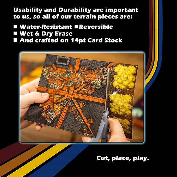 DUNGEON CRAFT: Brine Break Pack 2D Terrain Set ttrpg