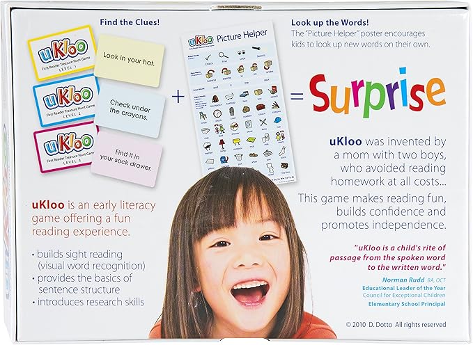 Early Reader Treasure Hunt Game – Award Winning Educational Scavenger Hunt Activity for New Readers - Picture Dictionary, Clue/Flash cards - All Abilities – Gifted & ADHD, Homework/Homeschool