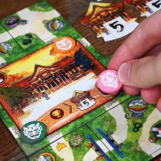 Pencil First Games The One Hundred Torii: Diverging Paths Board Game – A Tile-Laying Expansion with New Locations and Characters for 1-4 Players