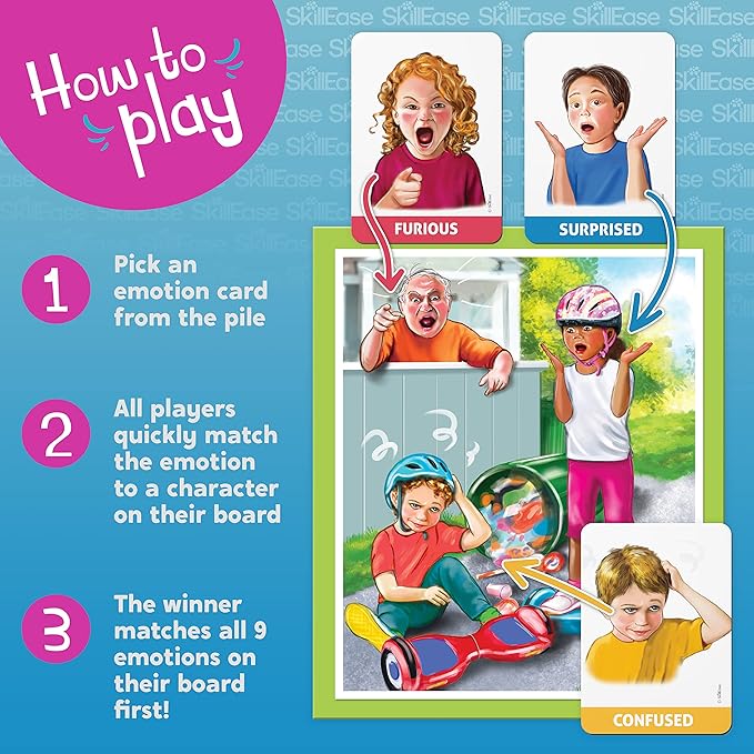 Happy or Not Board Game - Bingo Emotions and Feelings for Social Skills, Emotional Learning Activities, Therapy and Counseling for Kids, Speech Therapy Autism