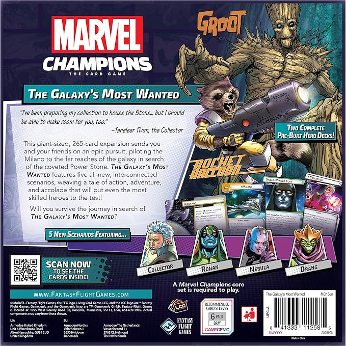Marvel Champions The Card Game The Galaxy's Most Wanted CAMPAIGN EXPANSION - Cooperative Strategy Game for Kids and Adults, Ages 14+, 1-4 Players, 45-90 Min Playtime, Made by Fantasy Flight Games