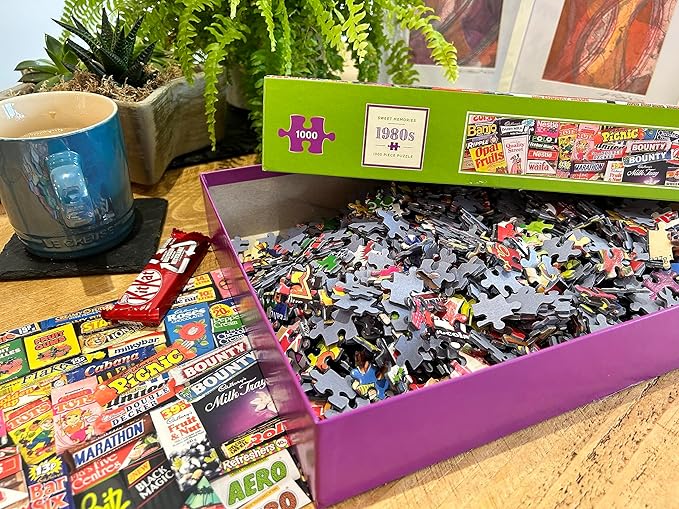 1980s Sweet Memories 1000 Piece Jigsaw Puzzle | Retro Sweets | Sustainable Puzzle for Adults | Premium 100% Recycled Board | Gibsons Games