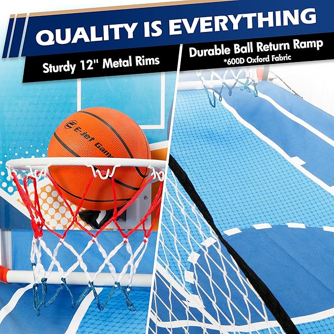 Arcade Basketball Game, Basketball Gifts for Boys Girls Kids Children, Youth & Teens | 16-in-1 Games, Birthday Christmas Party, Blue, EIR047332023