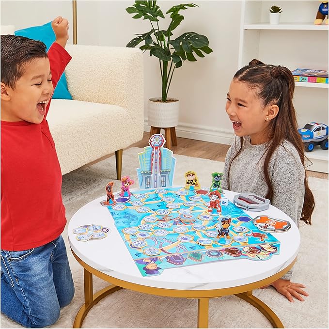 PAW Patrol: The Movie, Adventure City Lookout Tower Board Game Chase Marshall Skye Ryder Rubble, for Preschoolers, Kids, & Families Ages 4 and up