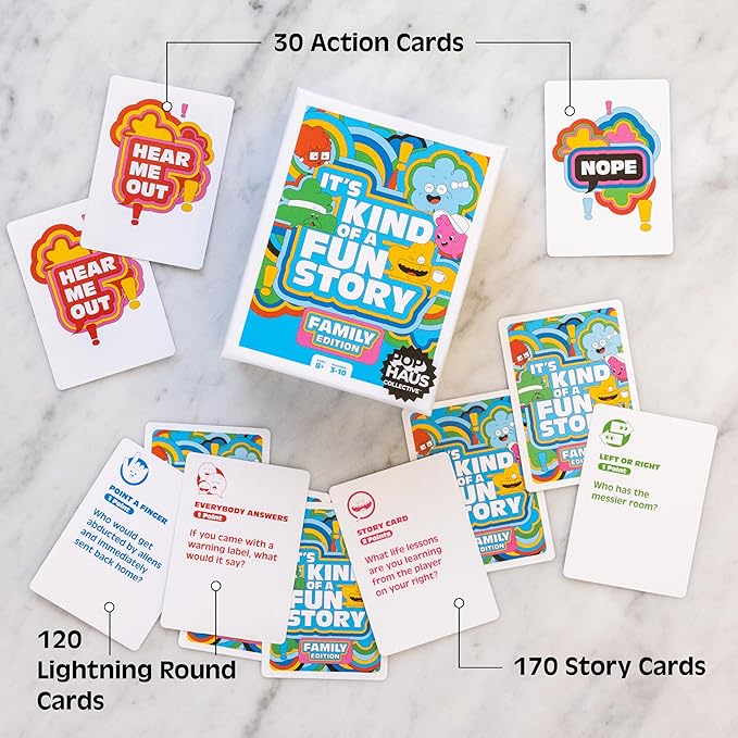 It's Kind of a Fun Story Family Edition - Hit Party Game for All Ages [Perfect for Family Gatherings, Friends, Game Nights, Sleepovers, Birthday Parties, Holidays] 3-10 Players. Ages 8+.