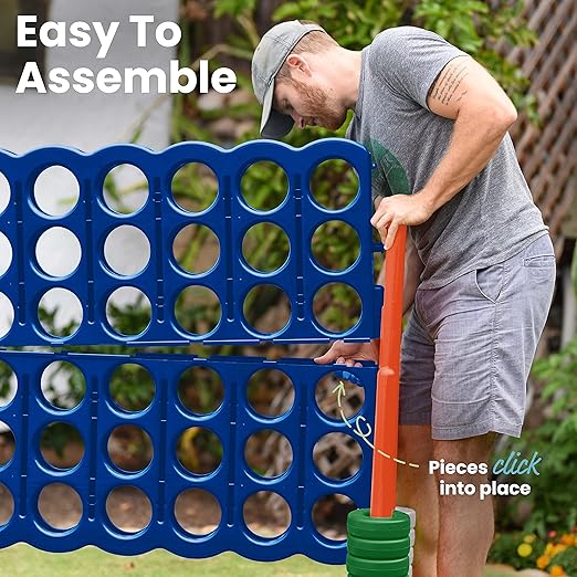 ECR4Kids Jumbo 4-to-Score, Giant Game, Blue/Orange, 1