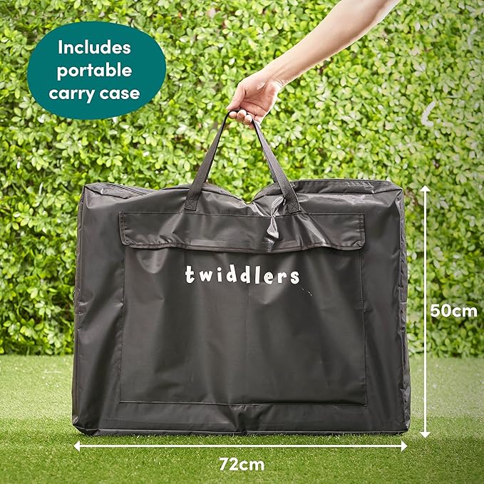 THE TWIDDLERS - 2.4ft Giant 4 in a Row Connect Game with Adjustable Height & Carry Bag (Wooden) | Jumbo Four in a Row Game for Kids and Adults, Outdoor Yard Game, Large
