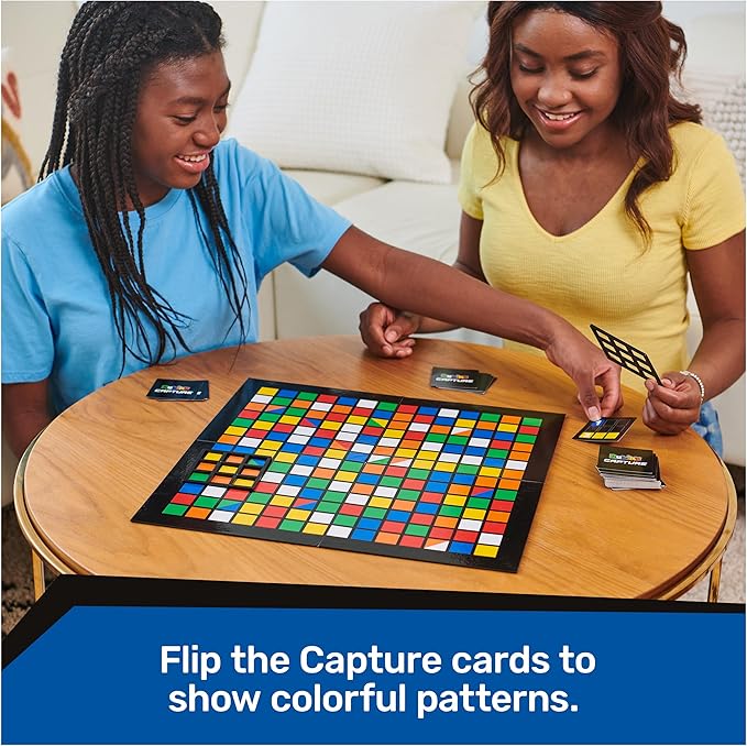 Rubik's Capture, Classic Fast-Paced Puzzle Strategy Sequence Retro Challenging Brain Teaser Board Game for Family Fun, for Adults & Kids Ages 8 and up