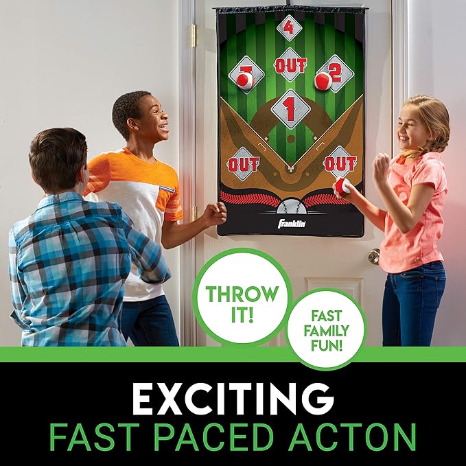 Franklin Sports MLB and NFL Target Toss Game - Kids Over The Door Mini Throwing Game - Perfect Indoor Toy for Kids
