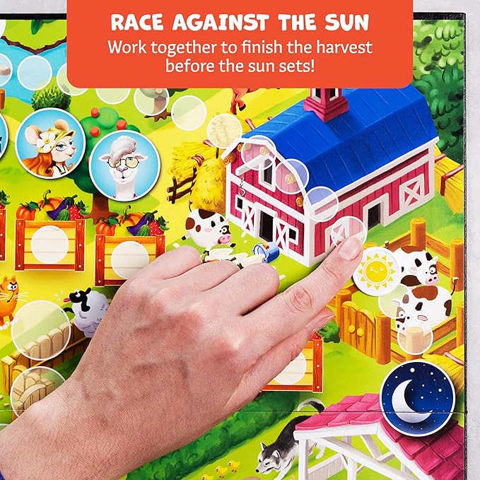 It’s a Fun Farm Day – Cooperative Board Game for Kids Ages 5–10 | Teamwork, Strategy & Memory Game for Elementary Kids, Classrooms & Family Night