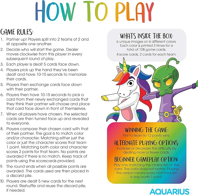 AQUARIUS - Memory Master Card Game
