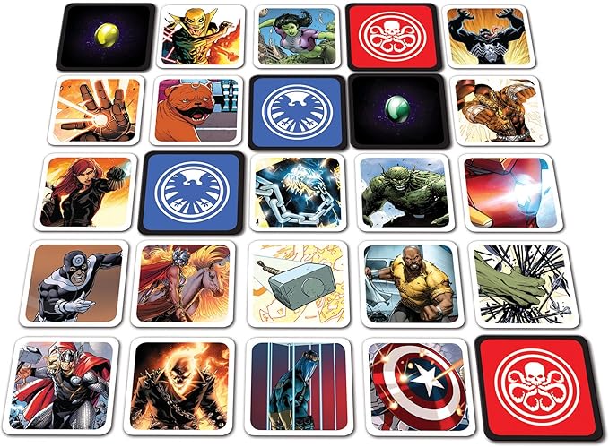USAopoly Marvel Codenames | Based On The Hit Social Word Game Codenames | Relive Memorable Moments From The Marvel Comic Universe | Fun Board Game For The Whole Family