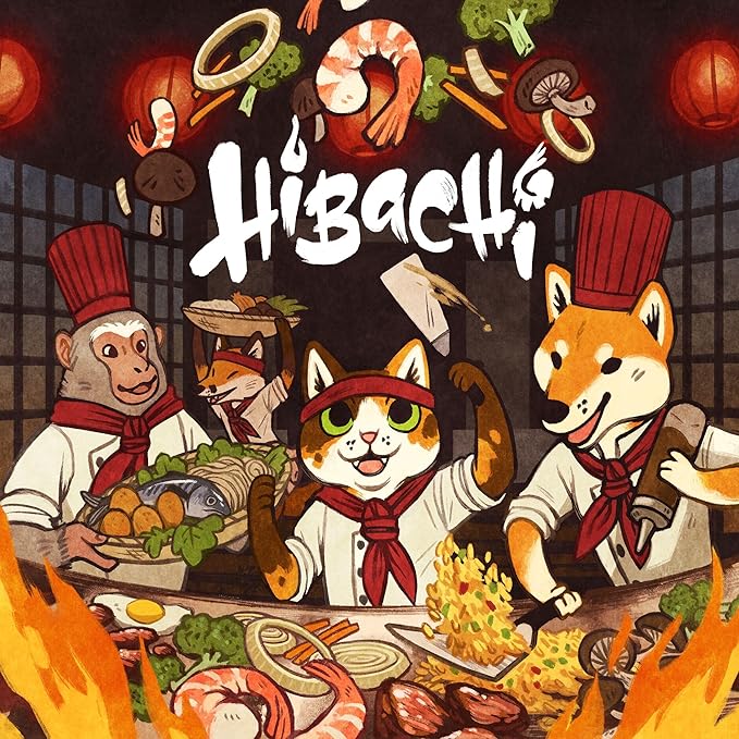 Hibachi Board Game - Fun Fast-Paced Dexterity & Strategy Game, Chef-Themed Set Collection for Kids & Adults, Ages 10+, 2-4 Players, 45 Minute Playtime