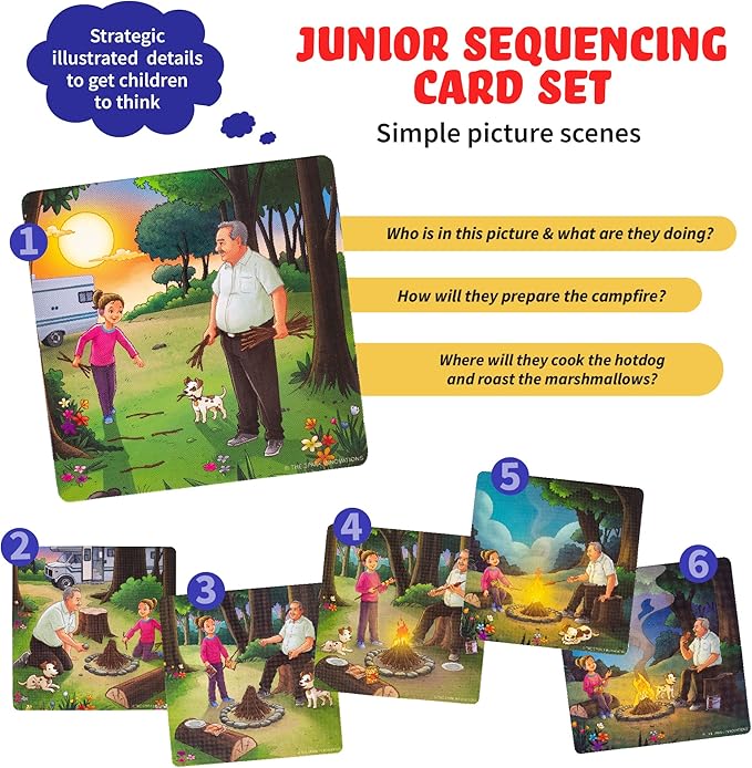 SPARK INNOVATIONS Sequencing Cards Bundle, Storytelling Cards, Higher and Lower Level Boxes, Speech Therapy Games, Learning Toys, Speech Therapy Games Bundle