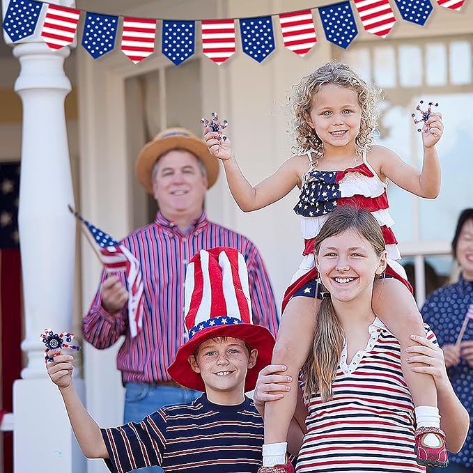4th of July Decorations Transformable Fidget Spinners for Kids and Adults Stress Relief Sensory Toys for Boys and Girls Fingertip Gyros for ADHD Autism for Kids