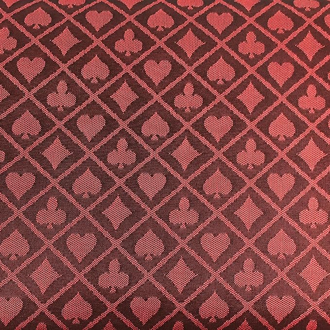 Speed Cloth Poker Table Fabric - 108X60 Inch Section of Suited Casino Card Game Table Felt Top Cover - Red