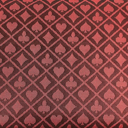 Speed Cloth Poker Table Fabric - 108X60 Inch Section of Suited Casino Card Game Table Felt Top Cover - Red