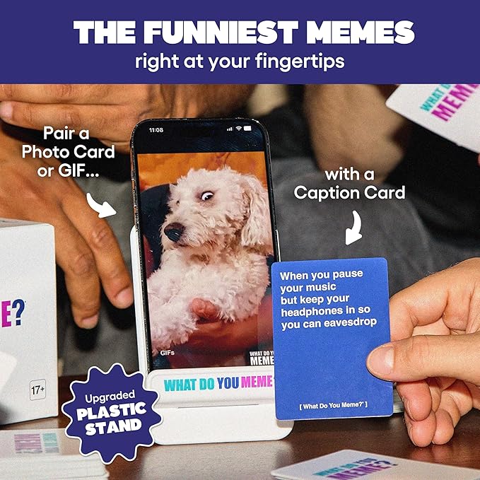 WHAT DO YOU MEME? Core Game (New Edition) Now Including GIF's by Relatable, The Essential Adult Party Game for Meme Lovers Now with Refreshed Content, Great for Adult Games for Game Night