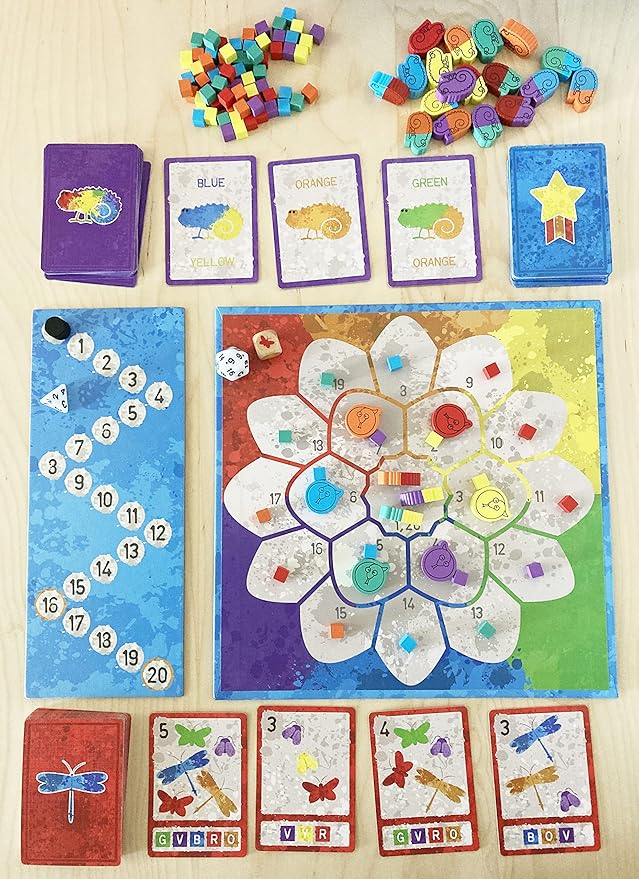 Life of a Chameleon | Mensa Select Strategic Board Game for Adults and Families | Eat Bugs, Avoid Snakes