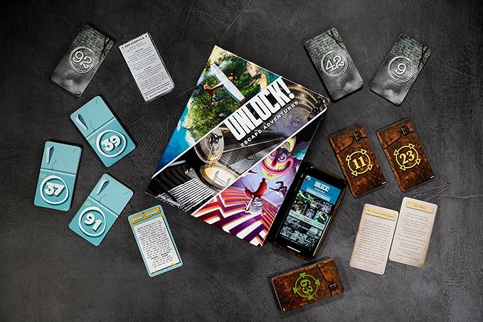 UNLOCK! Escape Adventures Card Game - Escape Room-Inspired Cooperative Adventure, Fun Family Game for Kids and Adults, Ages 10+, 1-6 Players, 1 Hour Playtime, Made by Space Cowboys